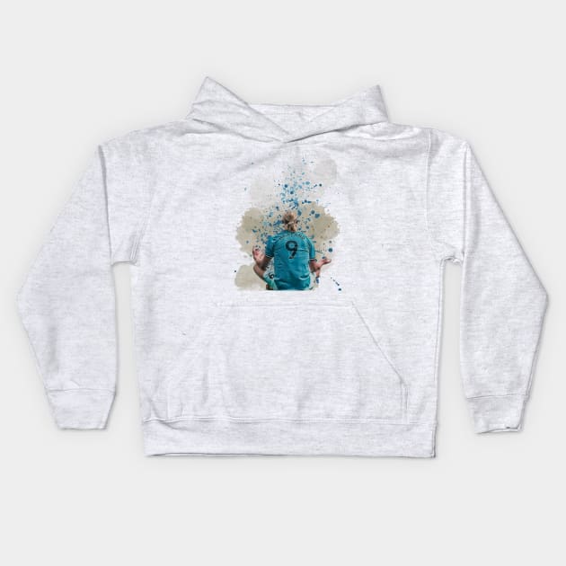 Haaland meditation celebration Kids Hoodie by Lottz_Design 